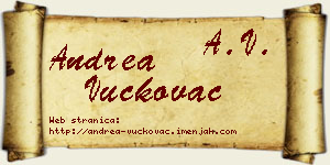 Andrea Vučkovac vizit kartica